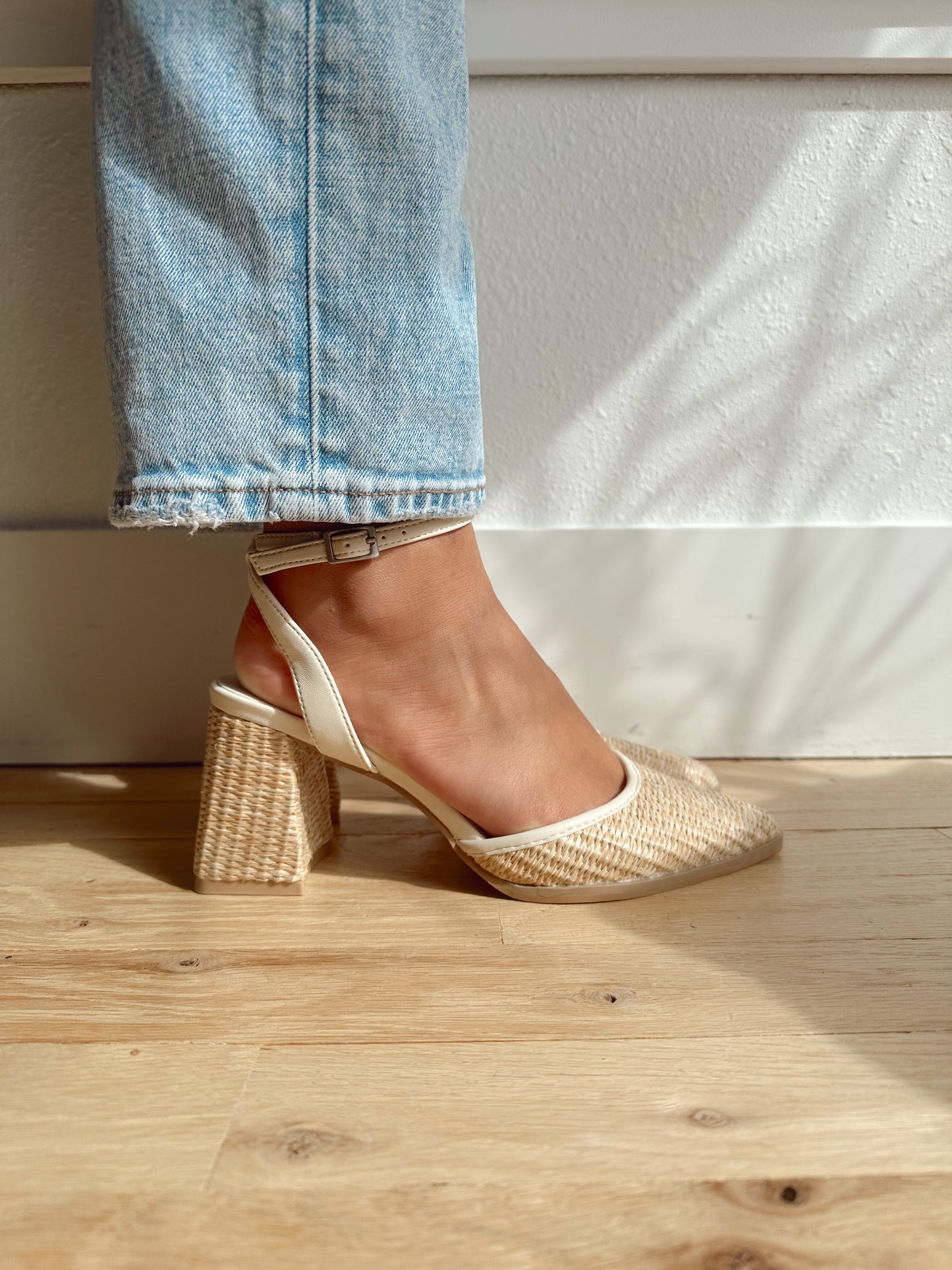 Princes pointed rattan heel