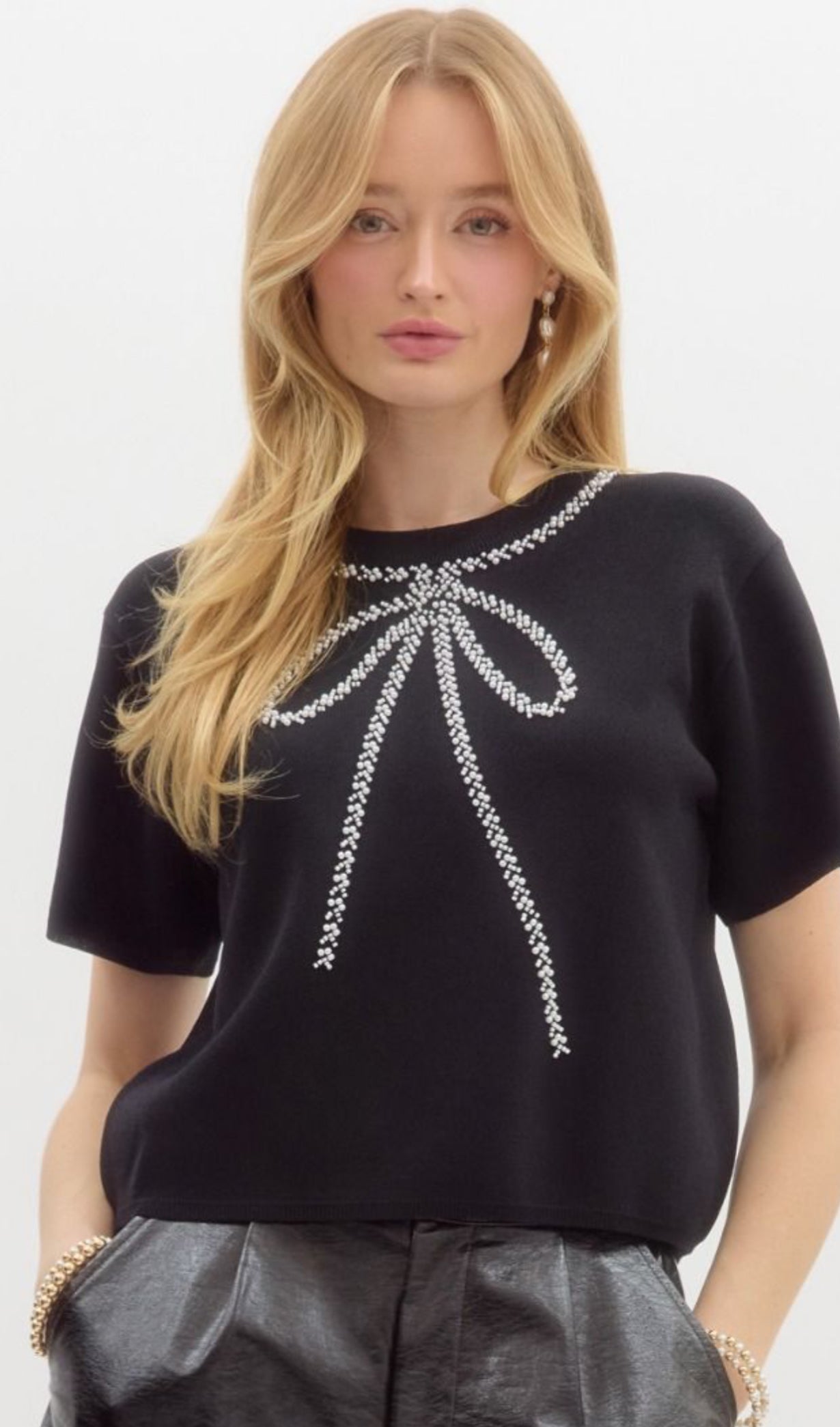 Alec Bow Sweater Top