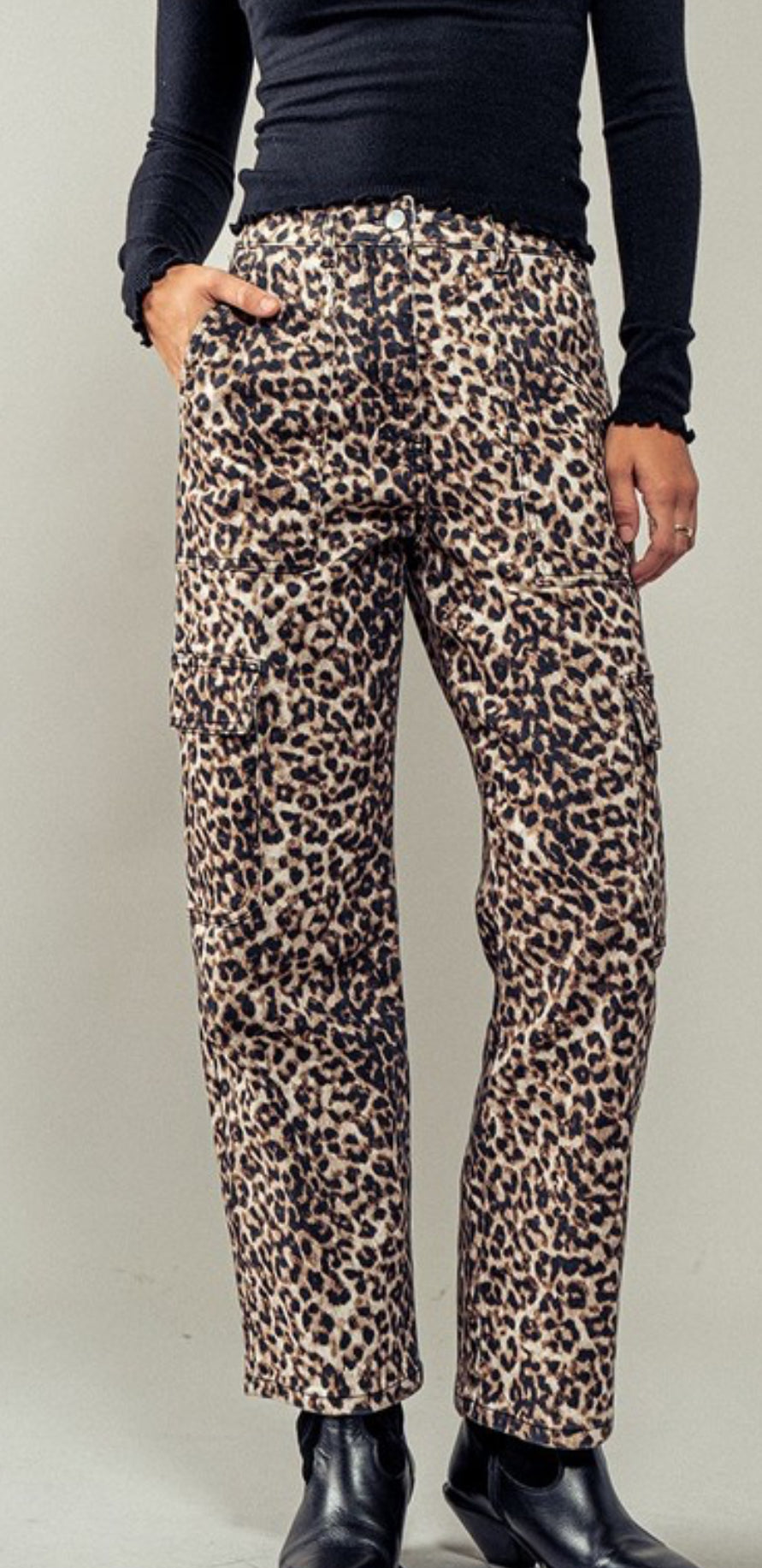 Leopard Cargo Pants