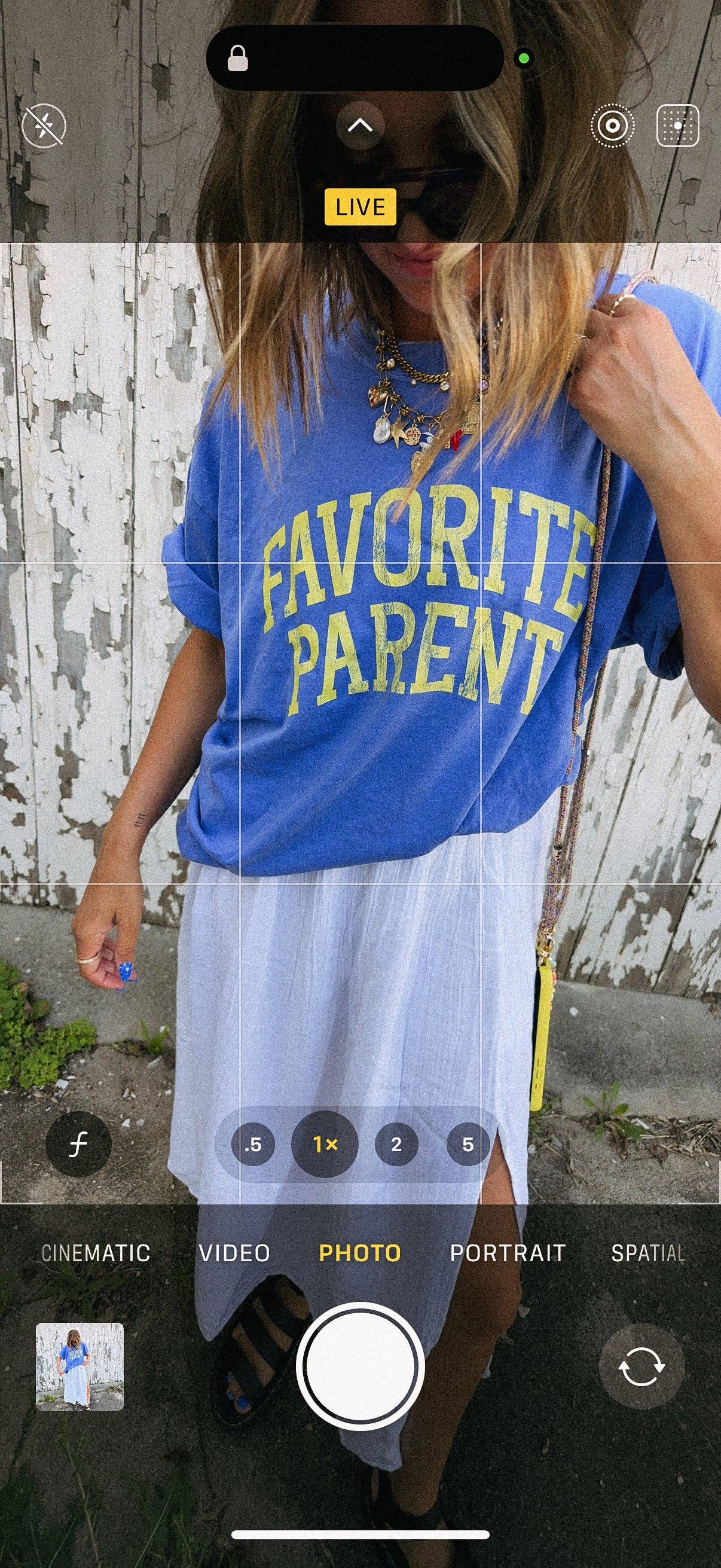 Favorite parent graphic tee - blue/ yellow