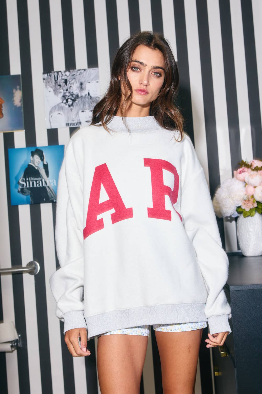 'ARKANSAS & AR' Print Reversible Sweatshirt
