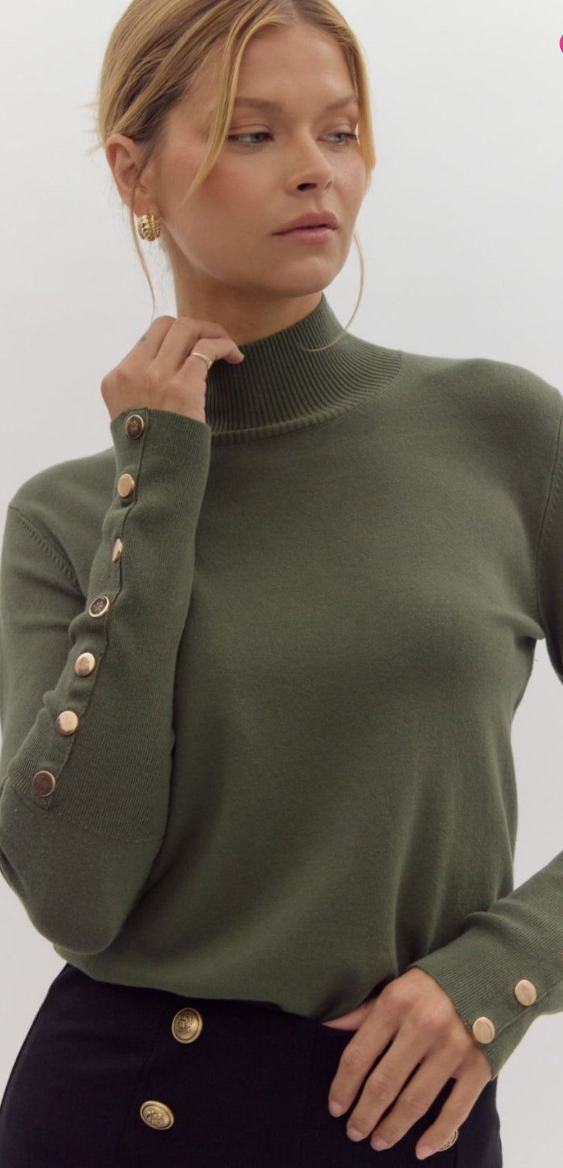 Olive Sweater Top
