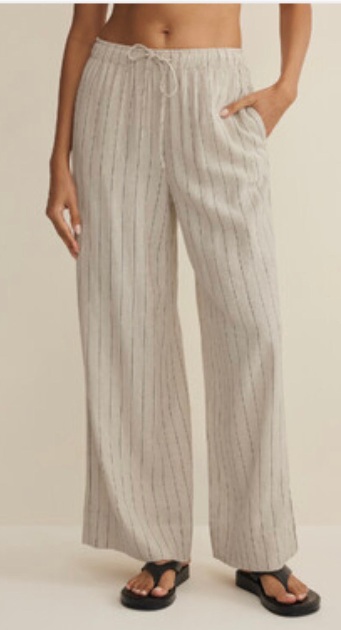 Henri Striped Wide Leg Pant Linen - Z Supply