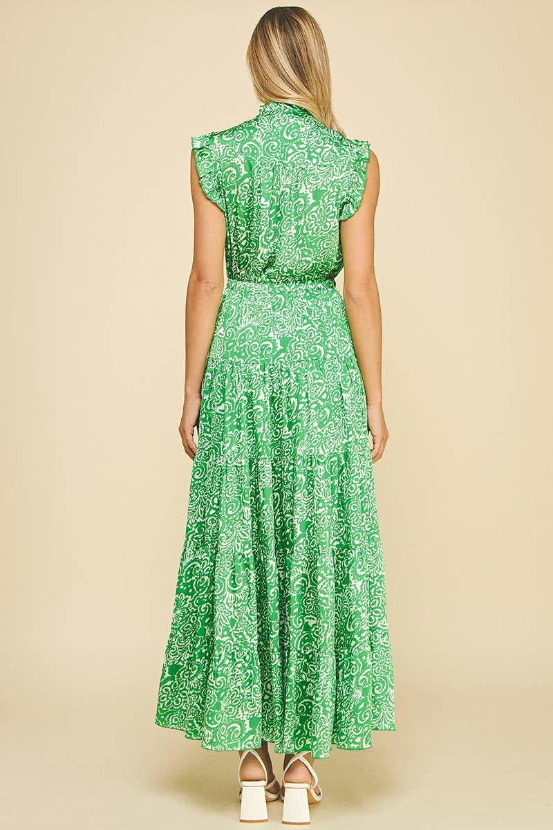 PAISLEY PRINT MAXI DRESS (multiple colors)