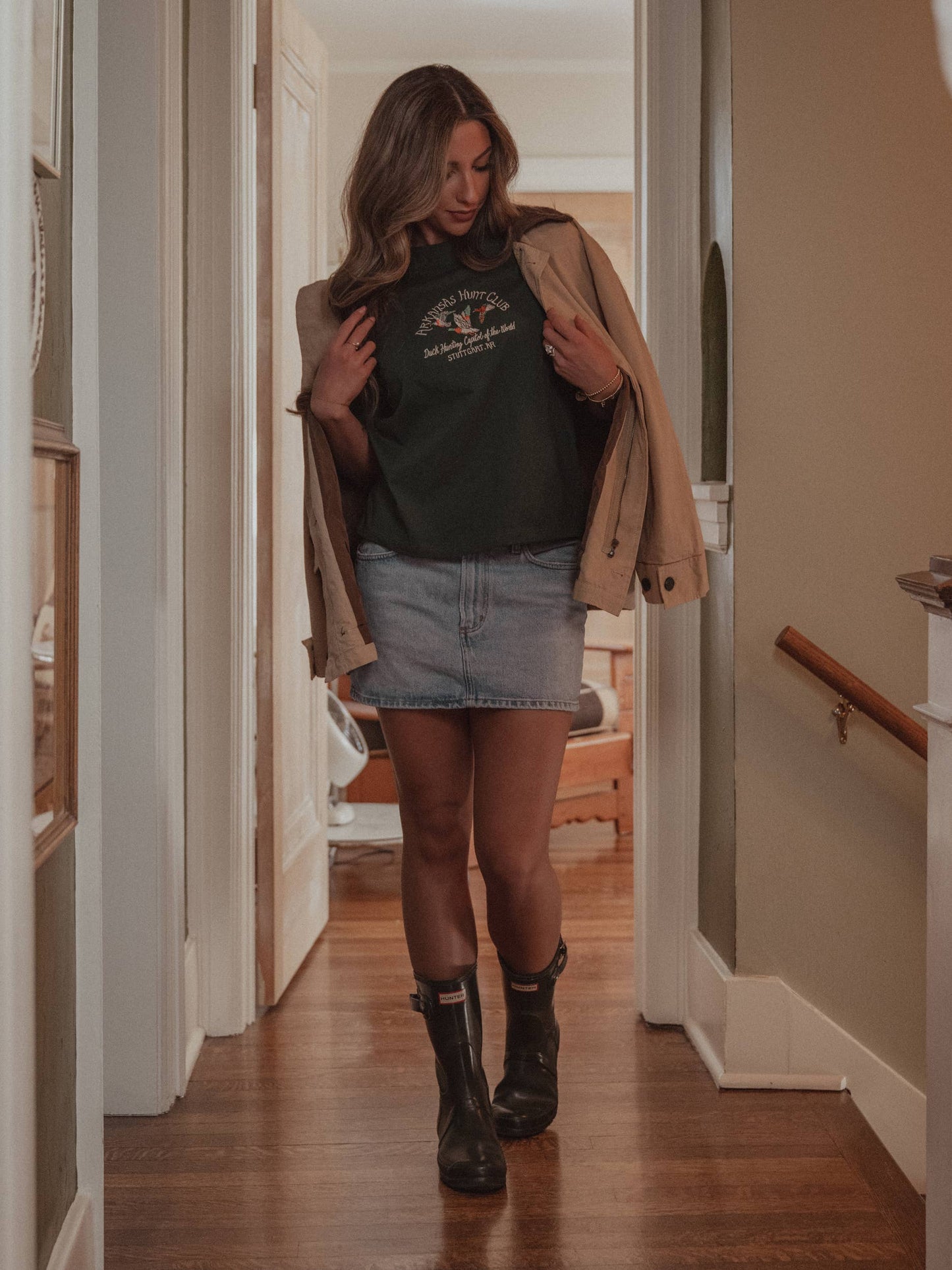Arkansas Hunt Club Forest Green Embroidered Ellie Tee