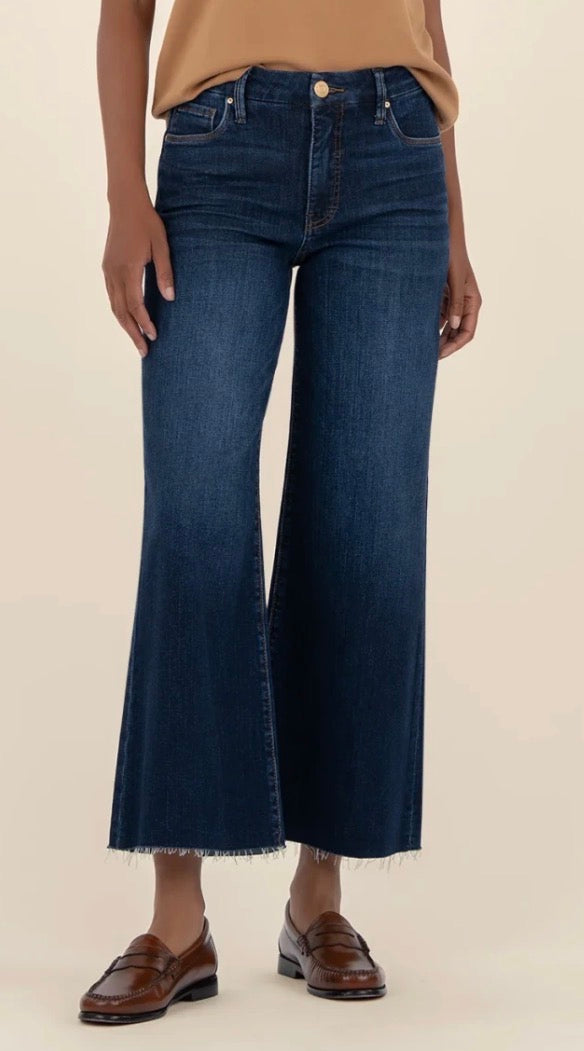 Kut - MEG HIGH RISE FAB WIDE LEG RAW HEM INNOXIOUS