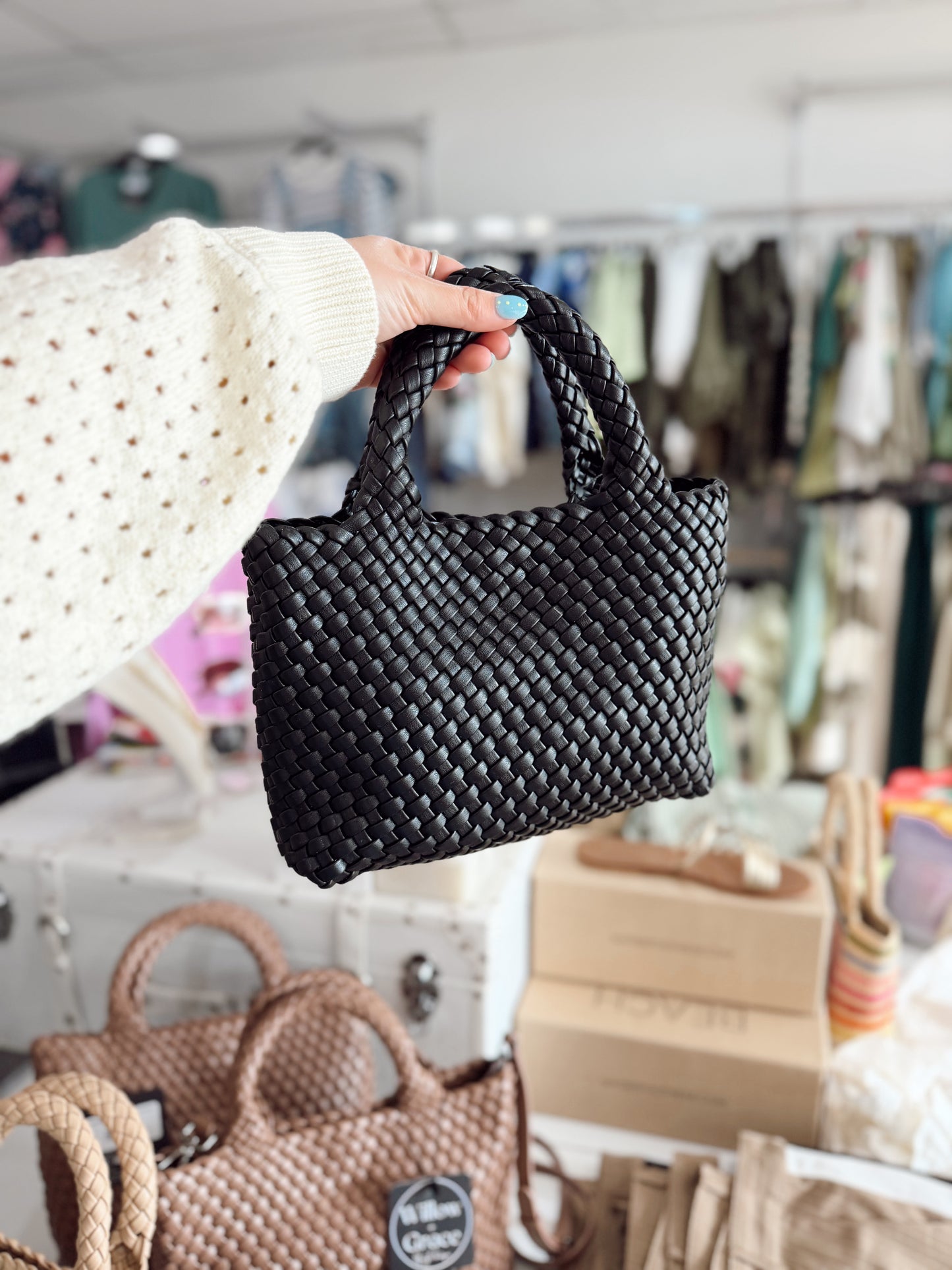 weave mini tote (3 colors)