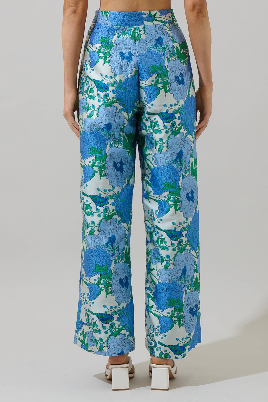 Willa Floral Bern Jacquard Wide Leg Pants
