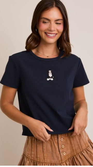 Puppy Embroidered tee