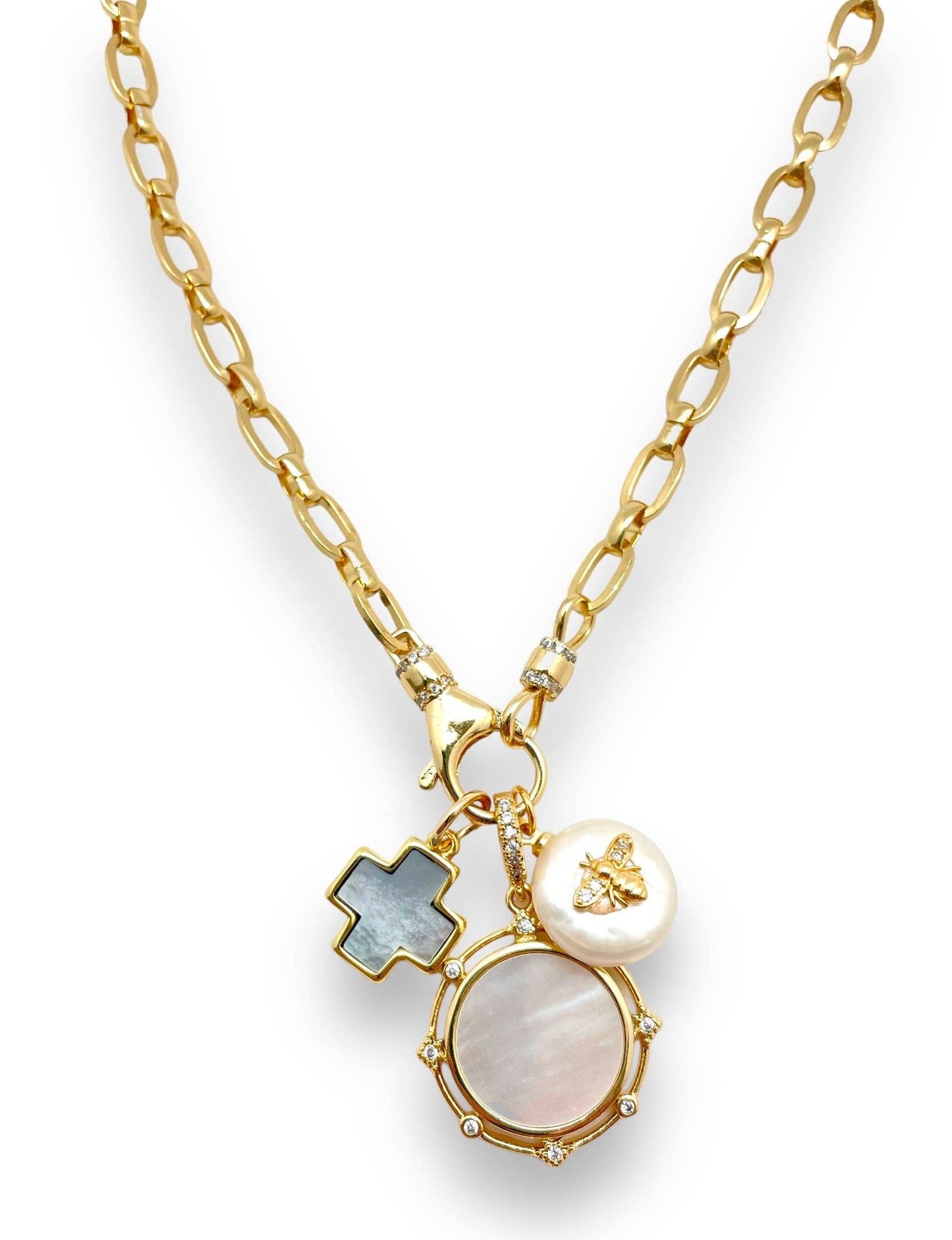 Mother of Pearl Cross Pendant