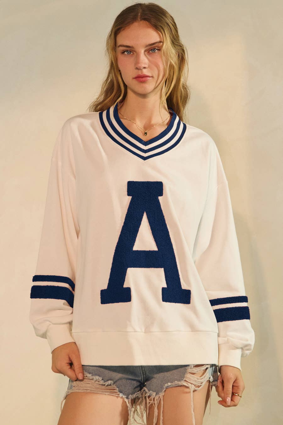 Varsity-inspired Pullover
