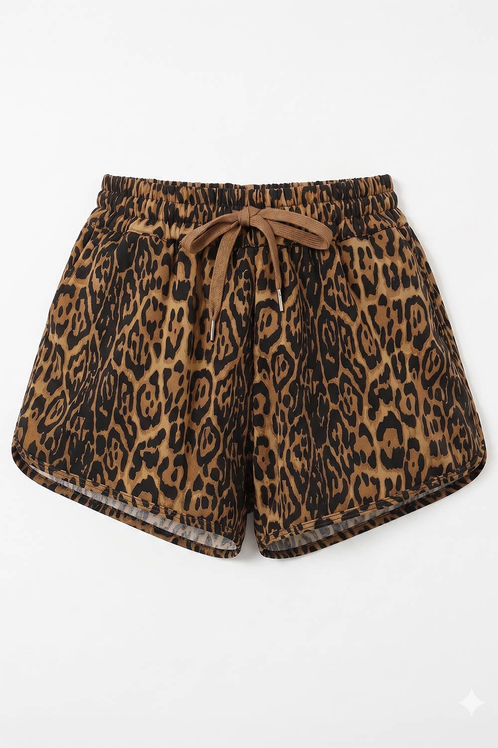 CHEETAH | Cheetah-Pattern Drawstring Dolphin Shorts