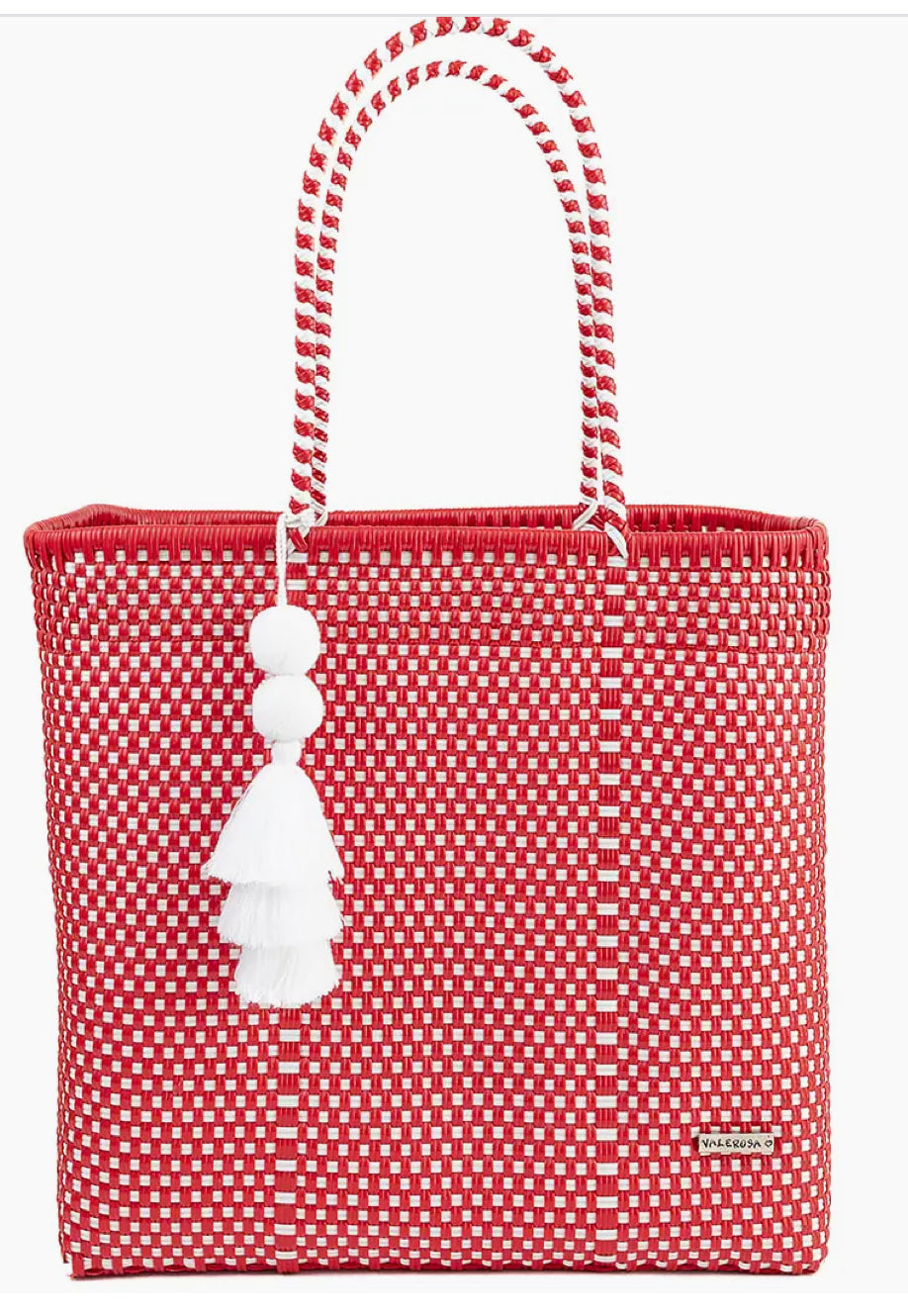 Red and White Checker Jumbo Tote