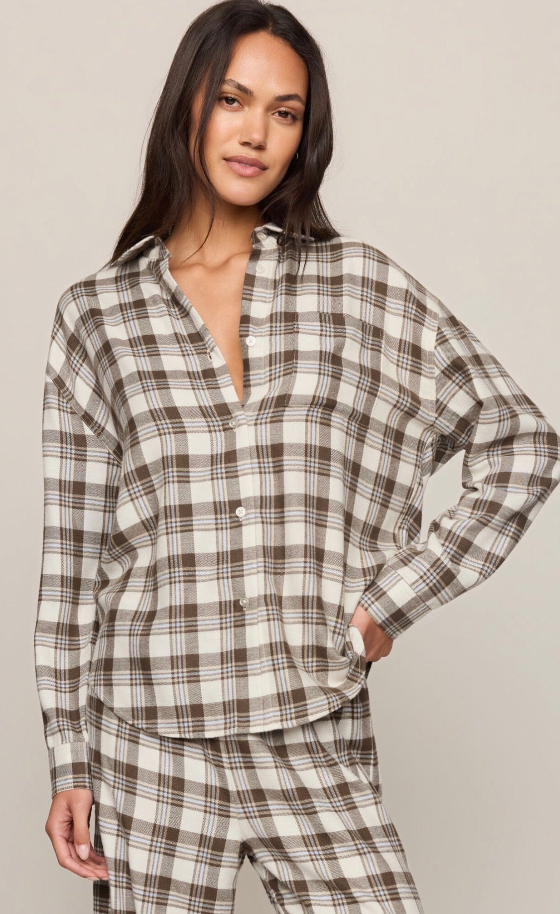 River Plaid Button Up Frosted Pearl - Z Supply