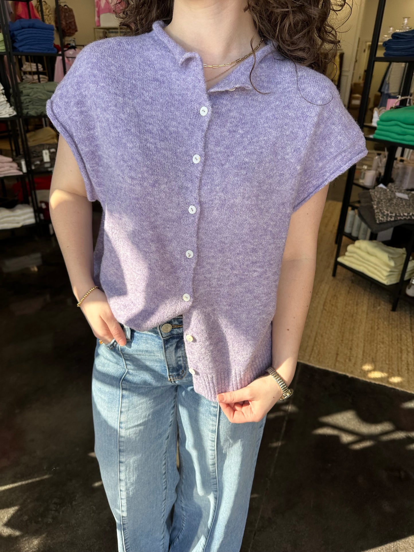 lilac piper cardigan