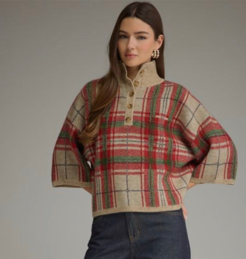 Winnie plaid sweater (2 colors)