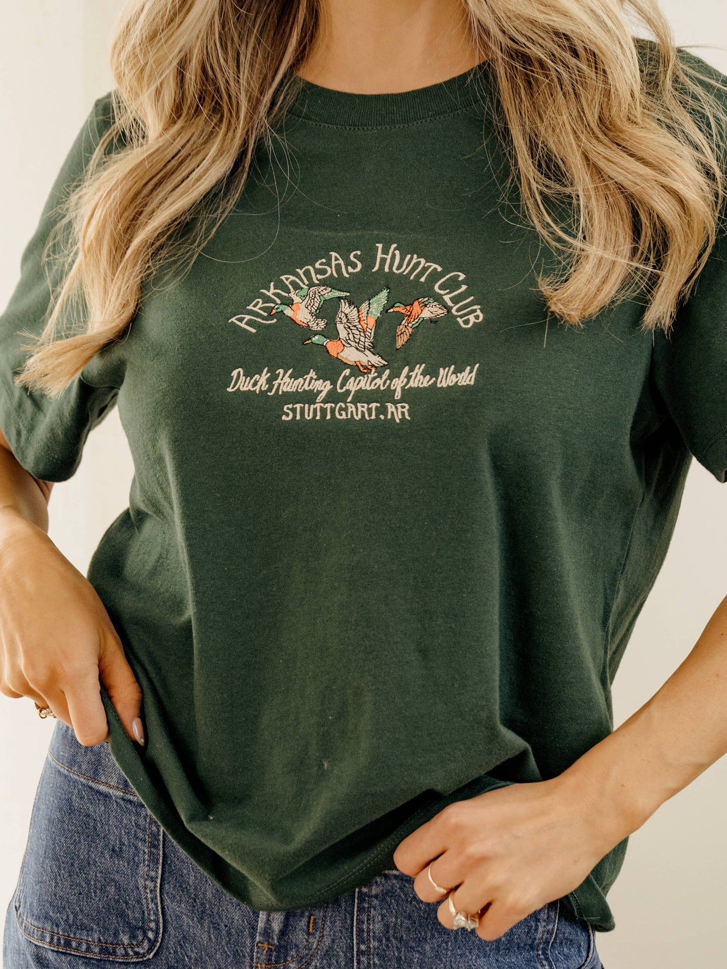 Arkansas Hunt Club Forest Green Embroidered Ellie Tee