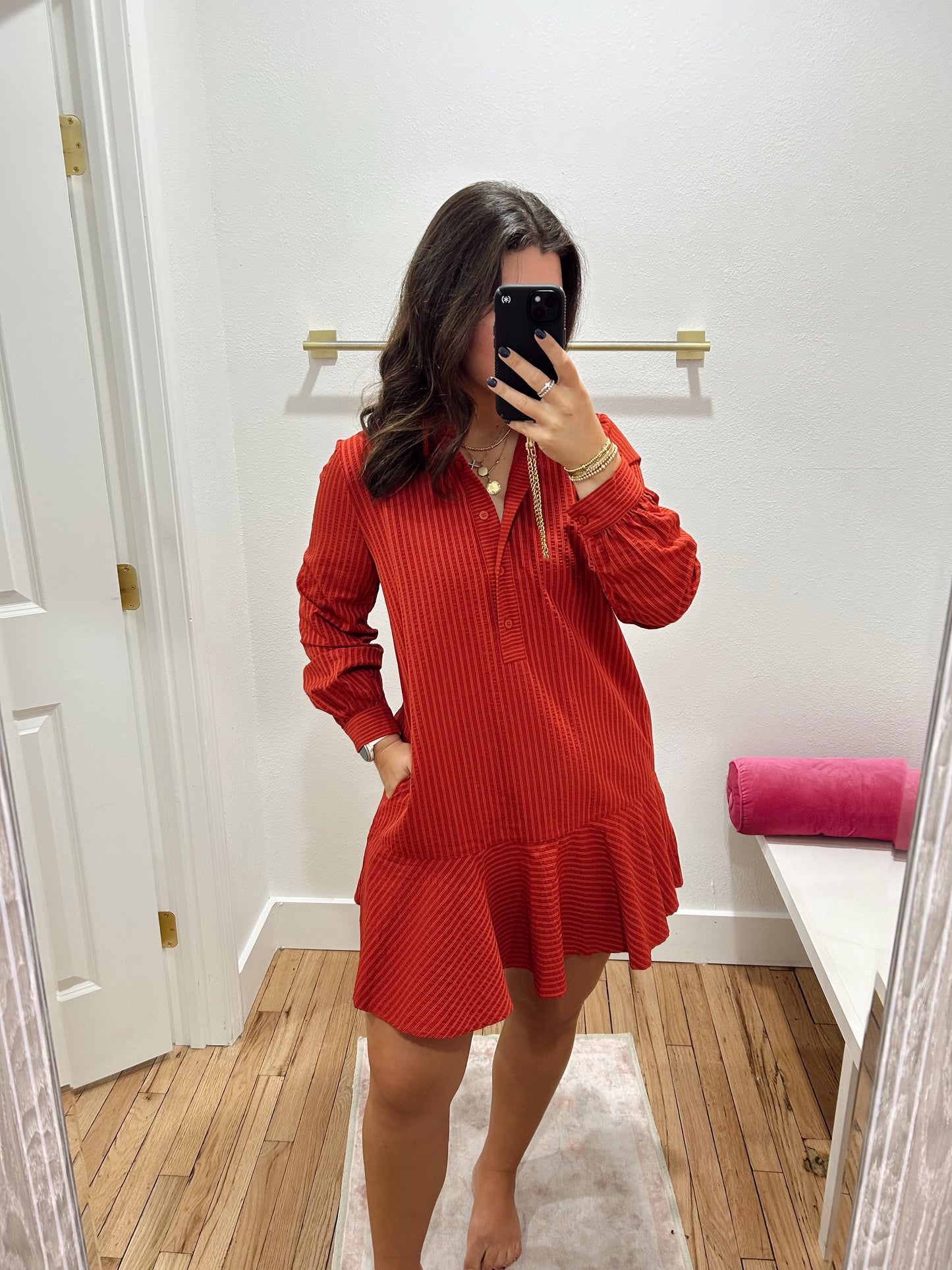 rusty mini stripe dress