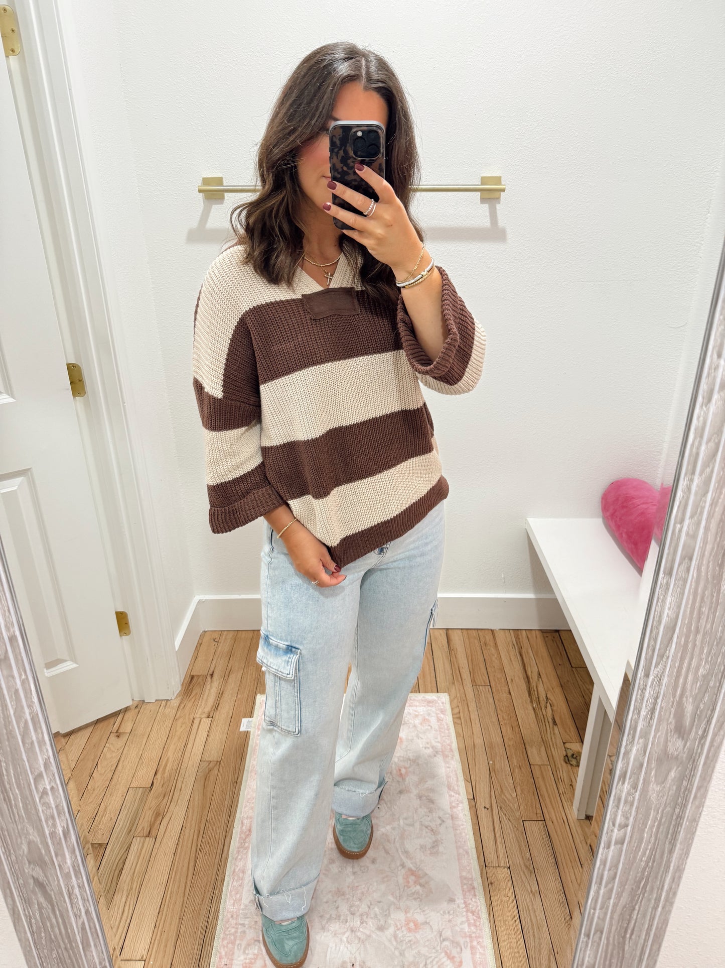 Mocha Wide Stripe Top