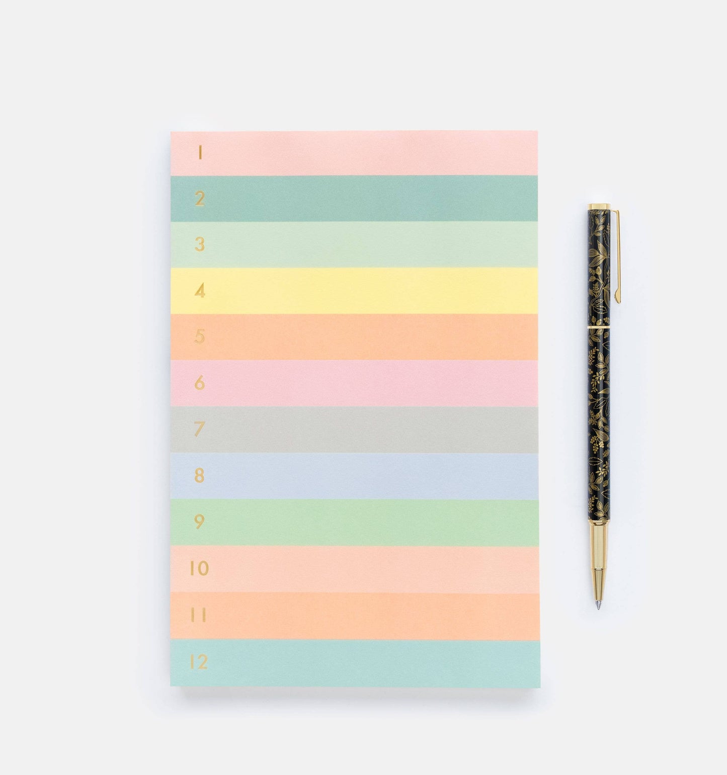 Numbered Color Block Memo Notepad