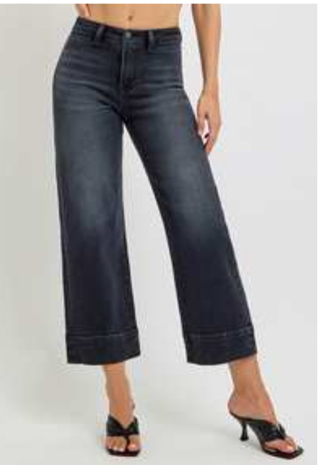 Risen High Rise Wide Leg Crop
