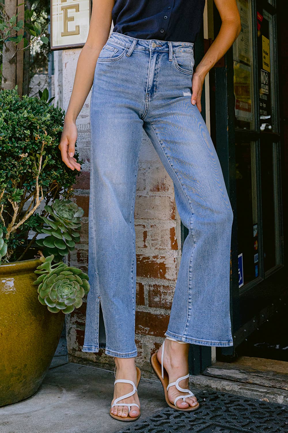 90'S VINTAGE SUPER HIGH RISE FLARE JEANS