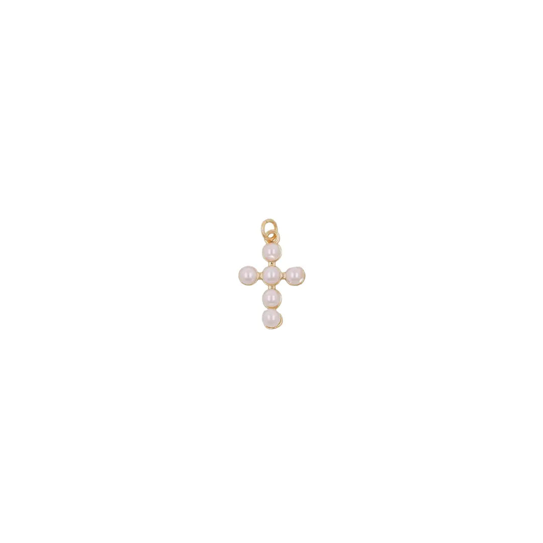 Charms for Charm Bar- small pearl cross