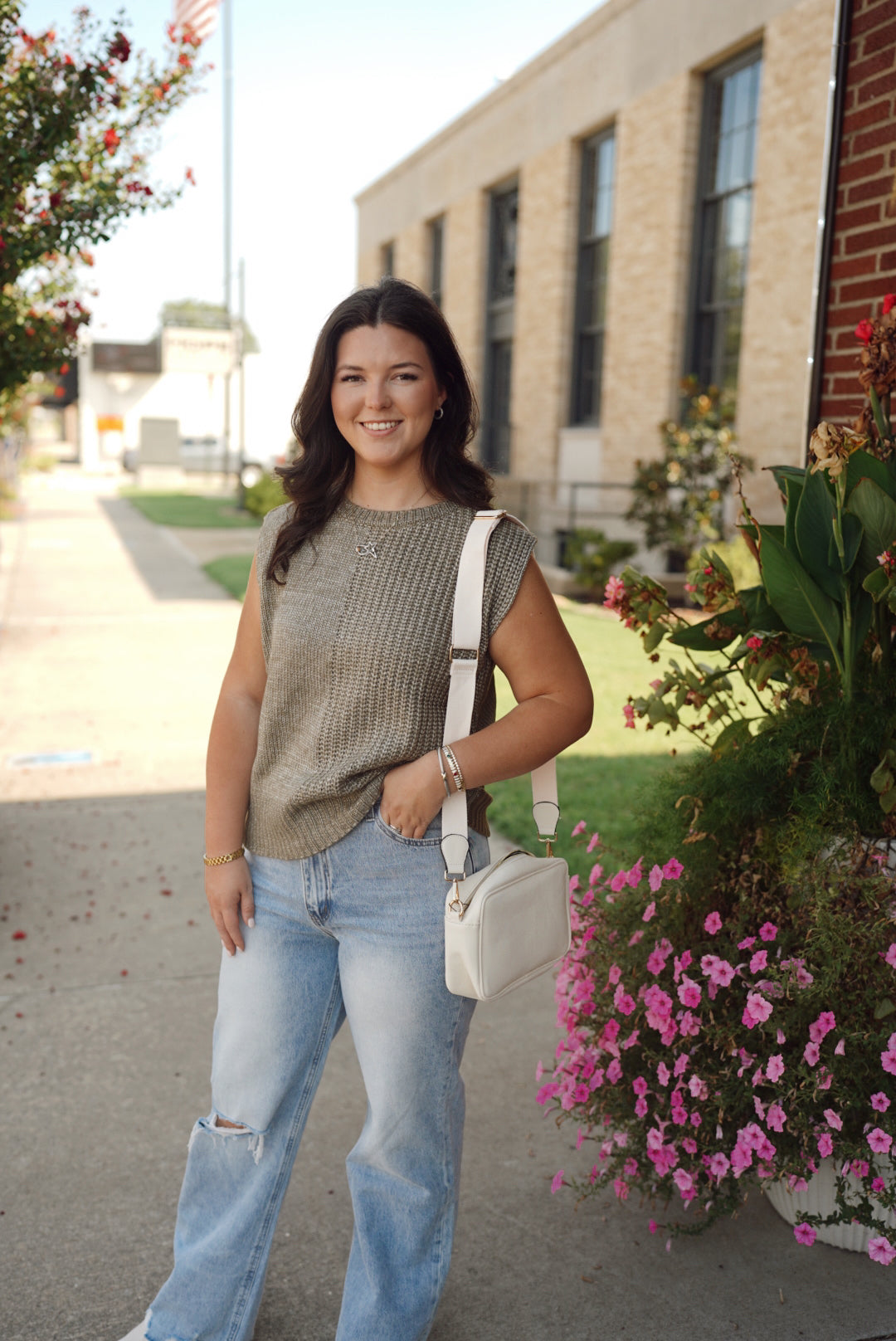 Olive moment sweater vest