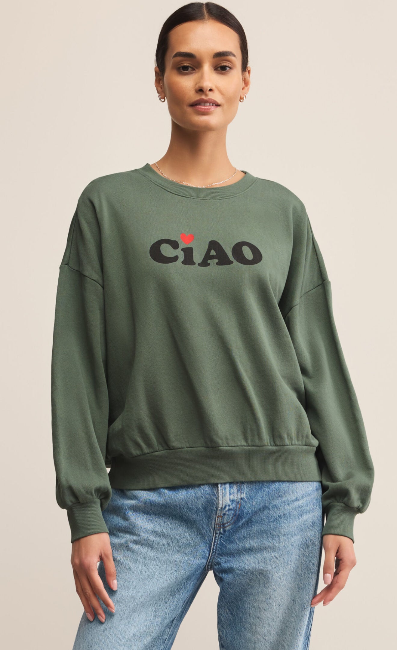 Ciao Sunday Sweatshirt Hunter Green - Z Supply