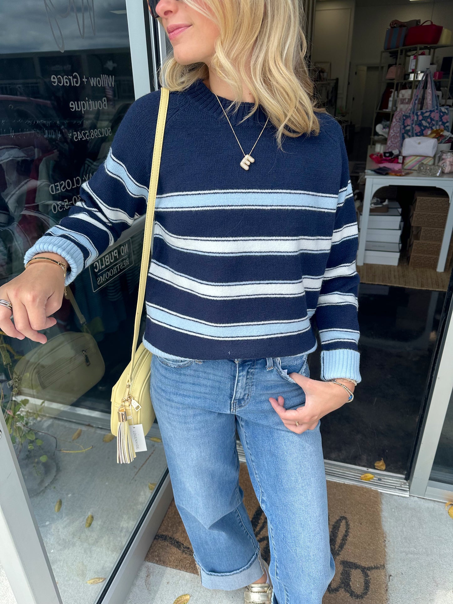 Pinch Me Stripped Sweater Top