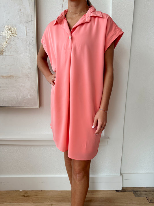 Coral Casual Dress