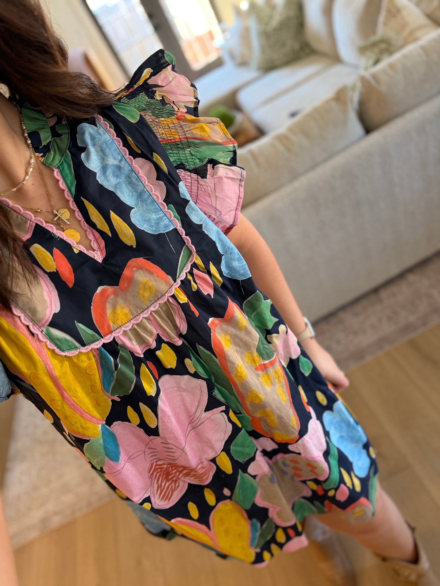 Baley Blue mix mini dress