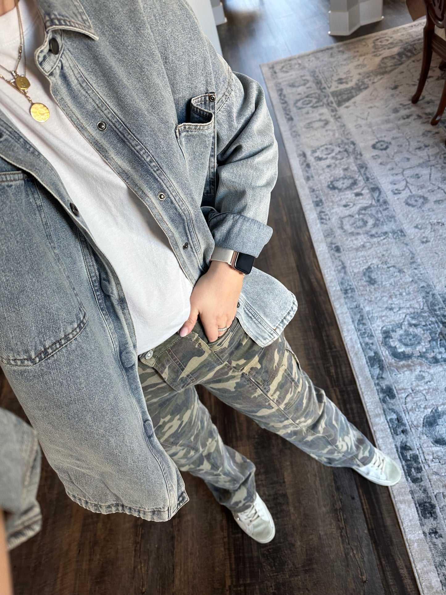 camo jean HIDDEN tracey straight 31" inseam