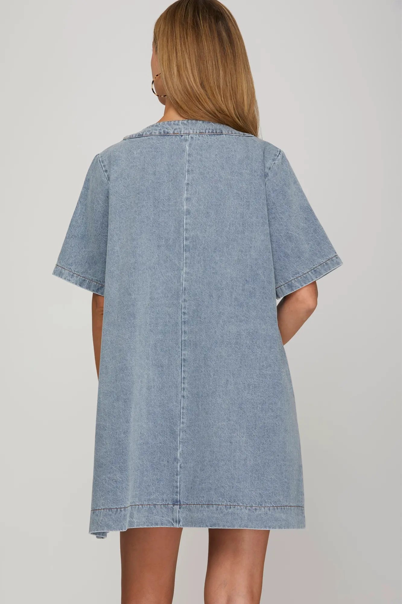 Denim mini dress
