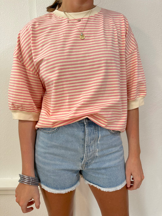 cotton candy stripe blouse