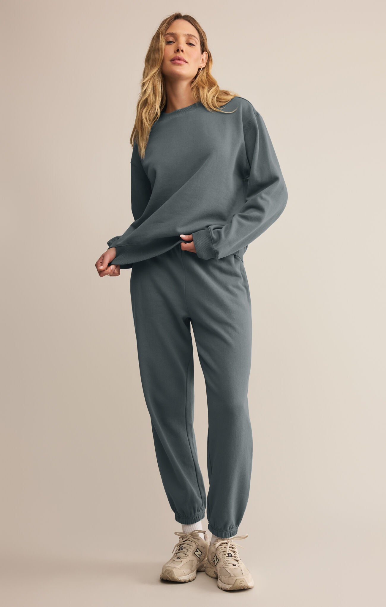 Boyfriend Cotton Sweatshirt Storm Cloud - Z Supply