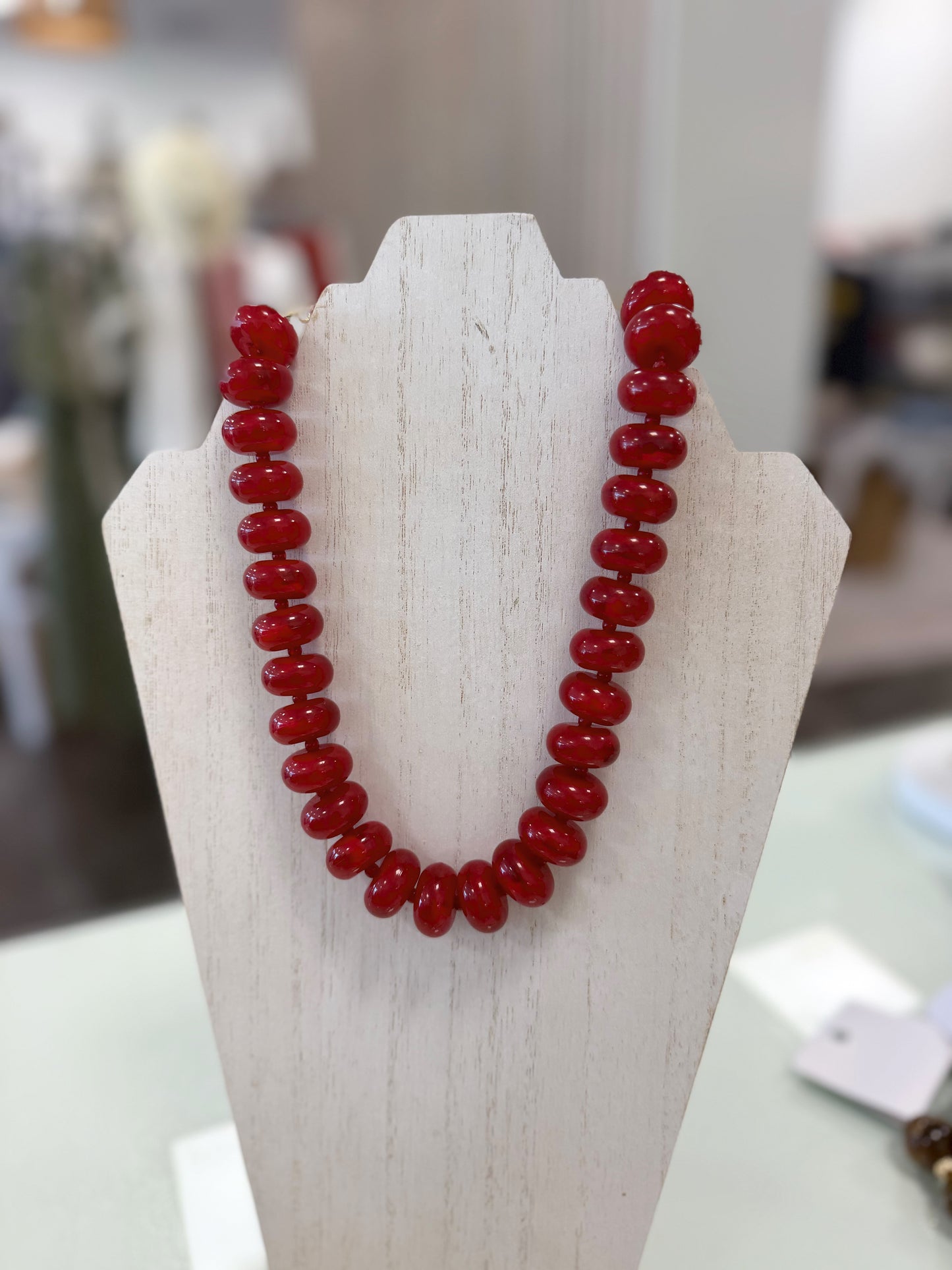 Red ball necklace