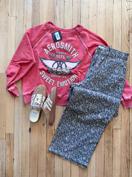 recycled karma aerosmith sweet emotion sweatshirt -chili pepper