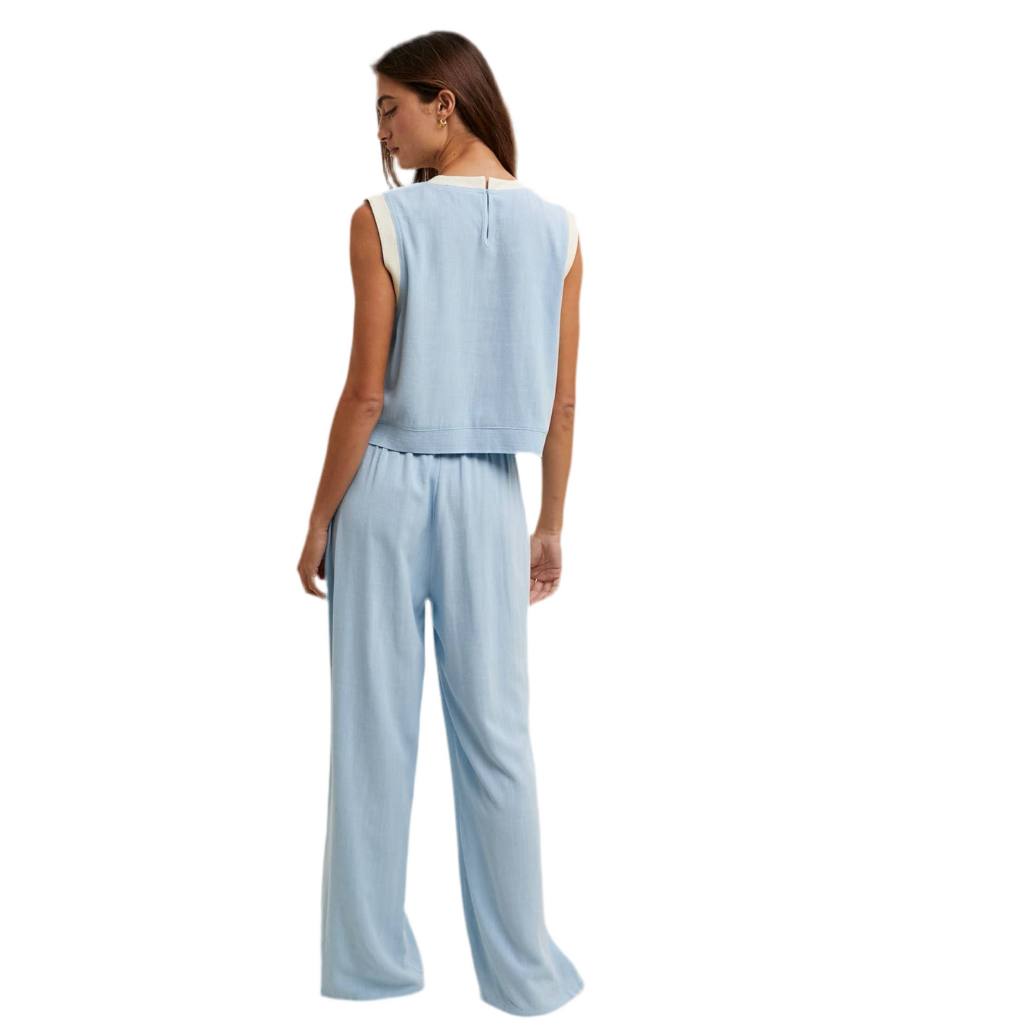 CONTRAST TOP AND PANTS SET (multiple colors)