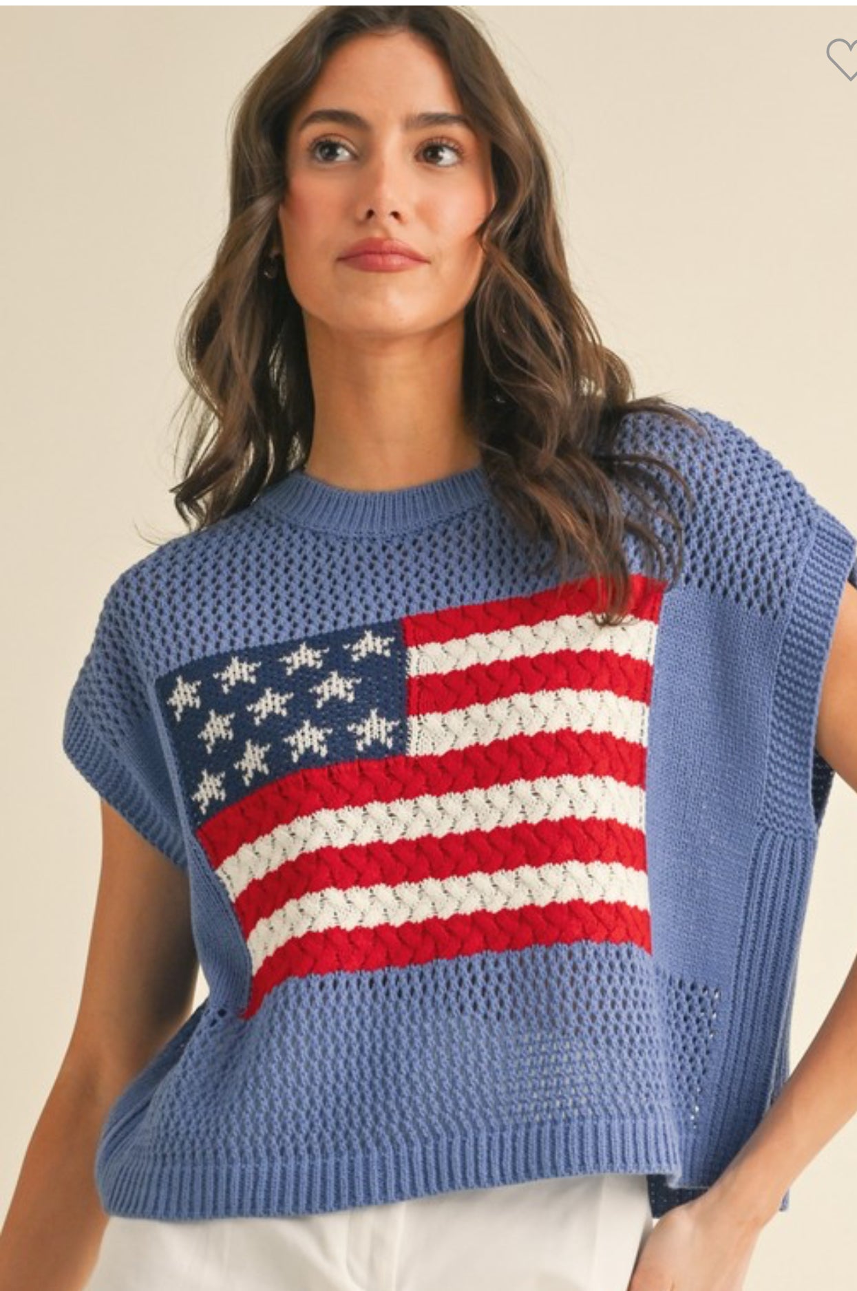Flag sweater top (multiple colors)
