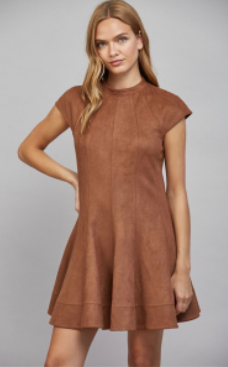 Suede mini dress