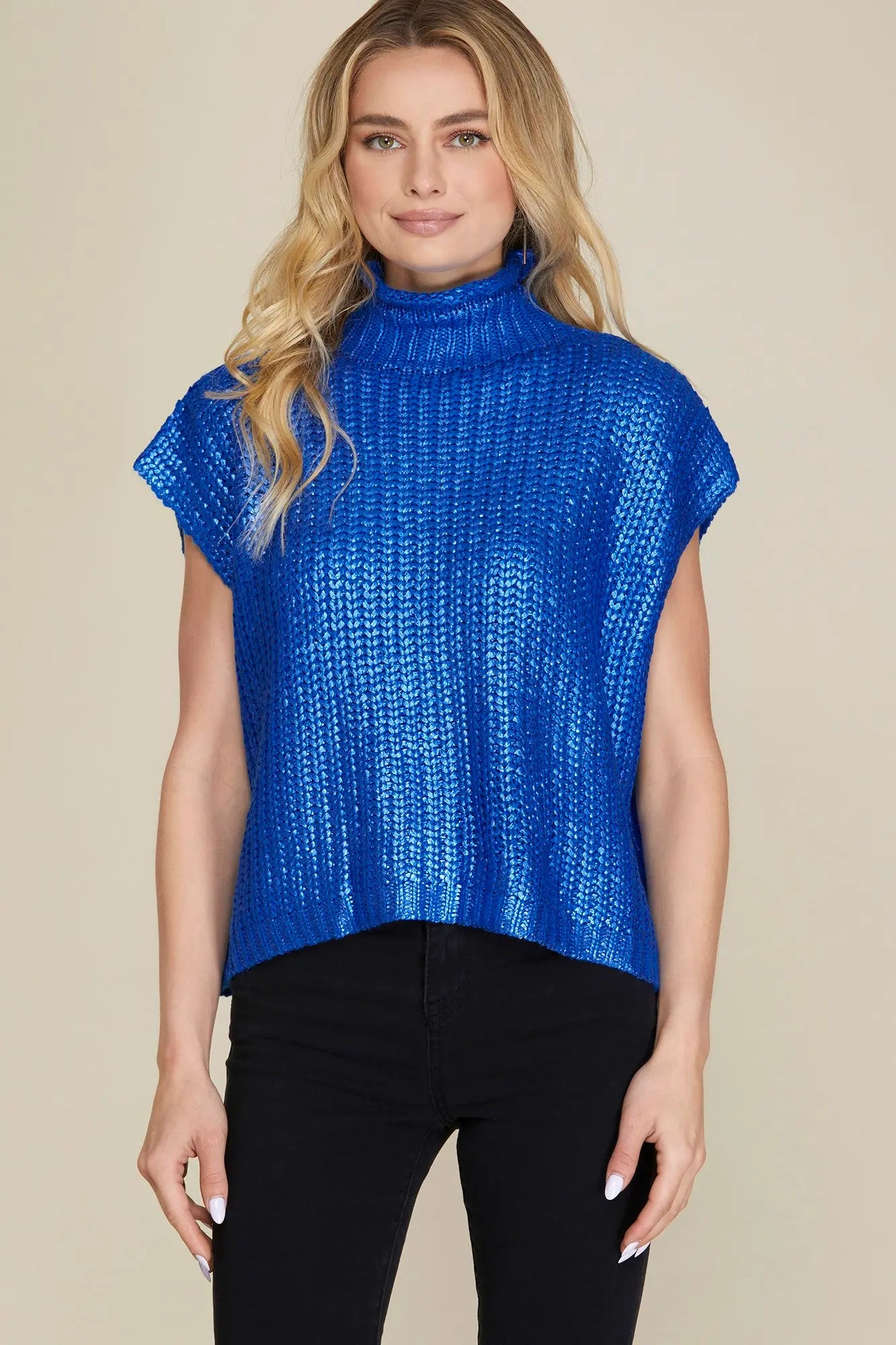 Metallic Sweater Top (multiple colors)
