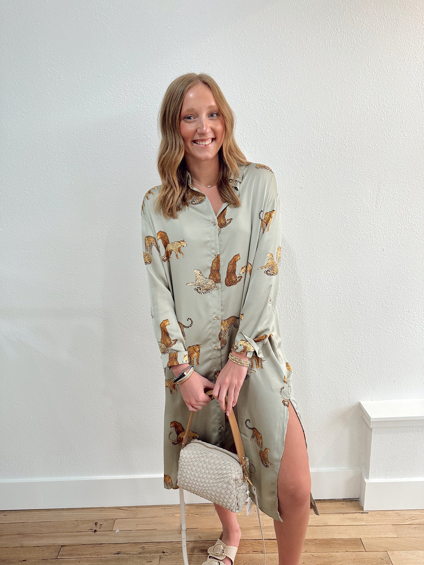 Lt. olive midi dress