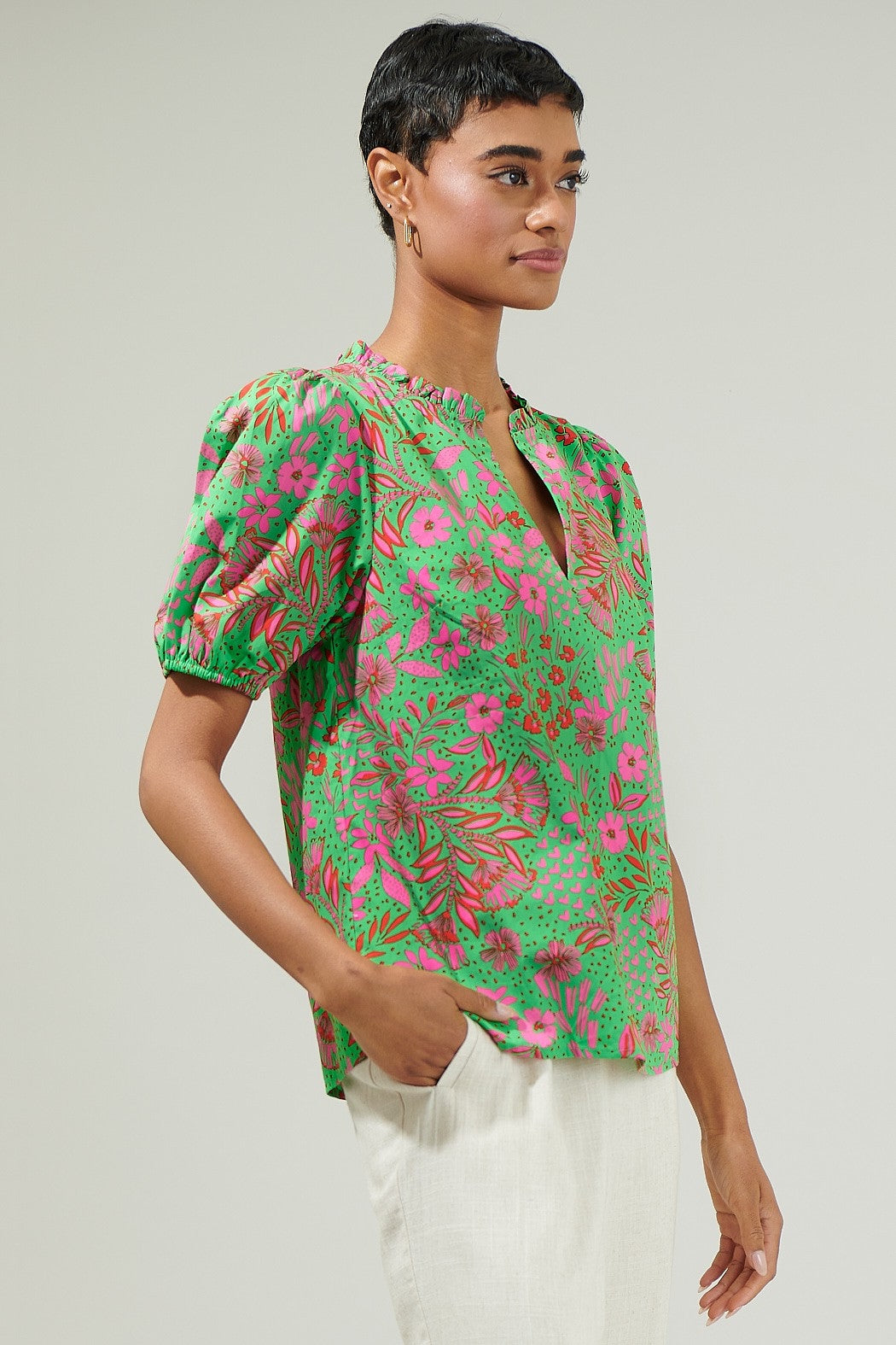 Jade Floral Blouse