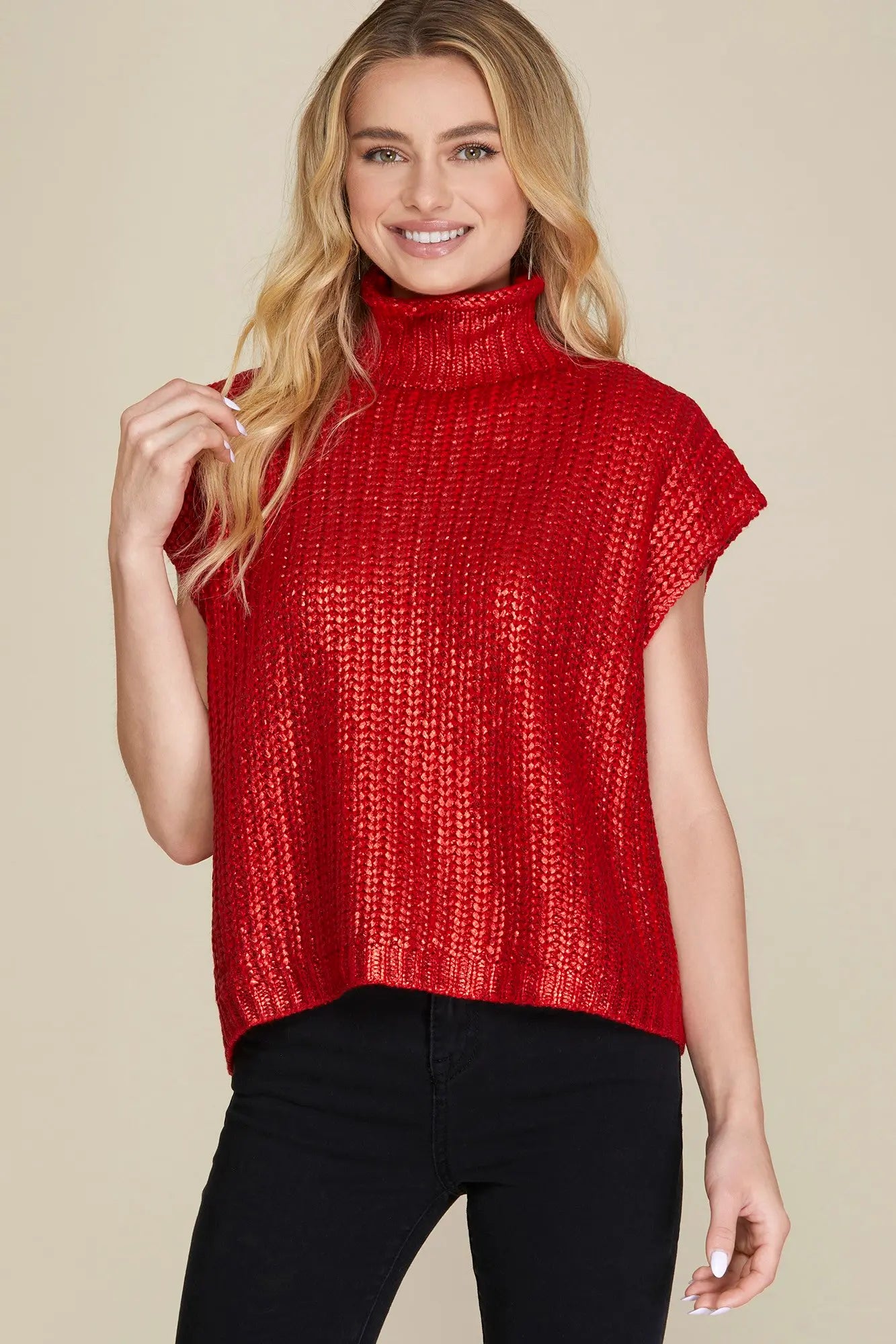 Metallic Sweater Top (multiple colors)
