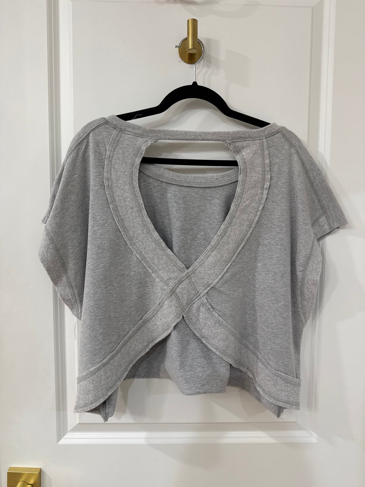 heather grey mineral open back top