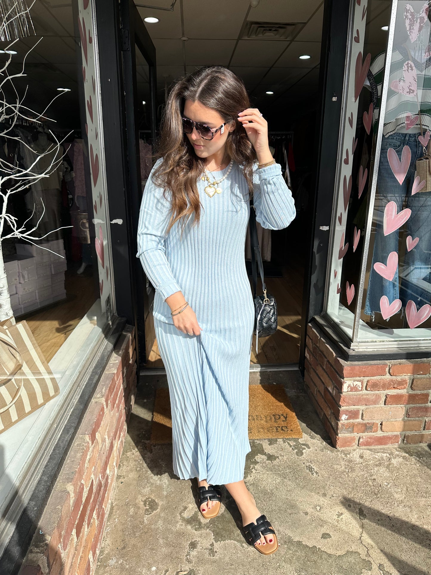 Ribbed sweater dress (2 colors)