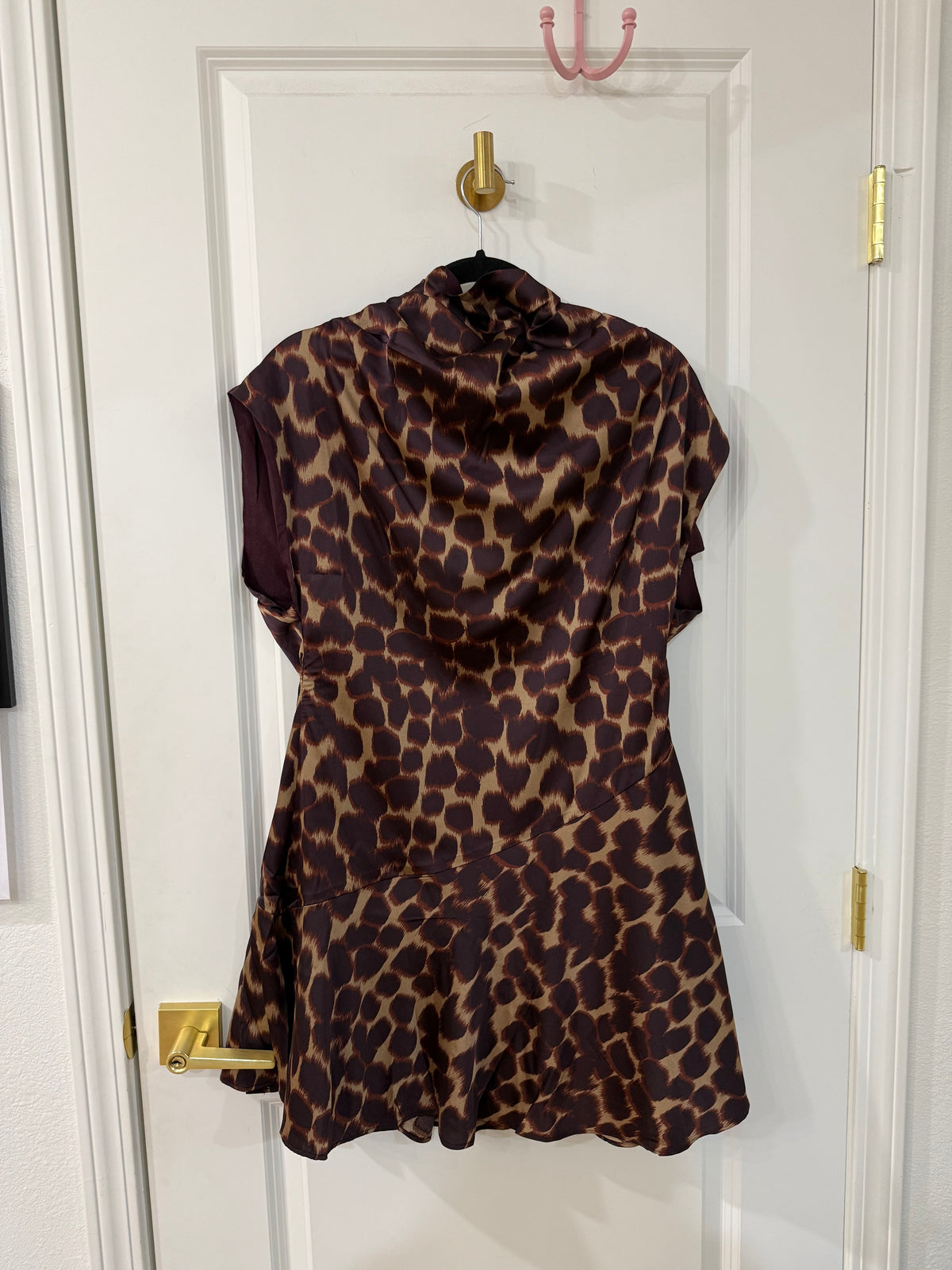Silk animal print dress