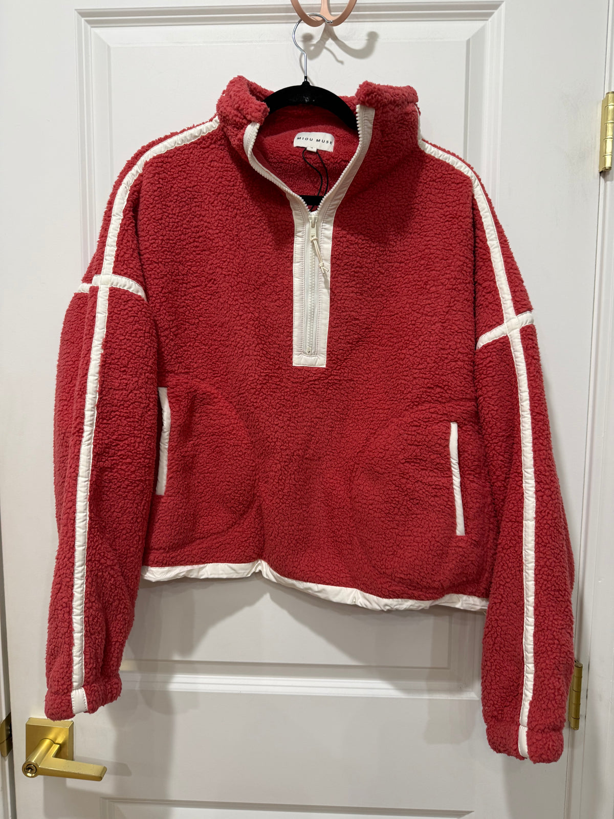 Cherry sherpa pullover