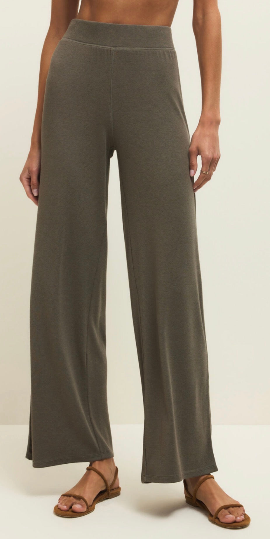 Renae Rib Pant Khaki Green - Z Supply
